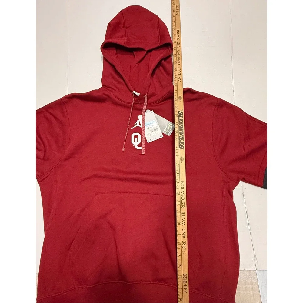Jordan Oklahoma Sooners NCAA Team‎ Issue Club Hoodie Mens Medium Crimson Red OU